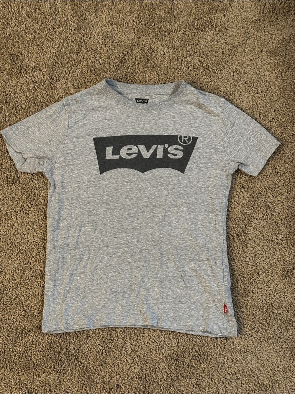 Levi's Boys Heather Gray Tee with Black Logo